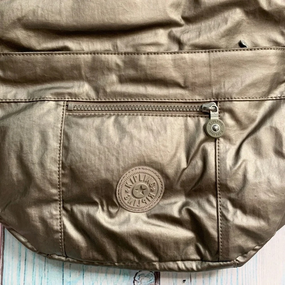 Kipling metallic gray crossbody bag medium size - Picture 3 of 8